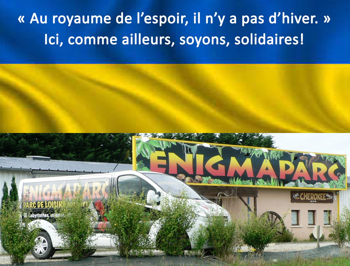 ENIGMAPARC's tweet photo. Lao Tseu  : « Un voyage de mille lieues commence toujours par un premier pas. »
Nous voulons prendre 3 nouveaux engagements:
1-baisser notre consommation d'énergie
2-vous proposer une visite "sans la voiture" (navette gratuite Enigmaparc)
3- agir solidaire
https://t.co/aIFY5gJKsM https://t.co/9AHUrSspLn