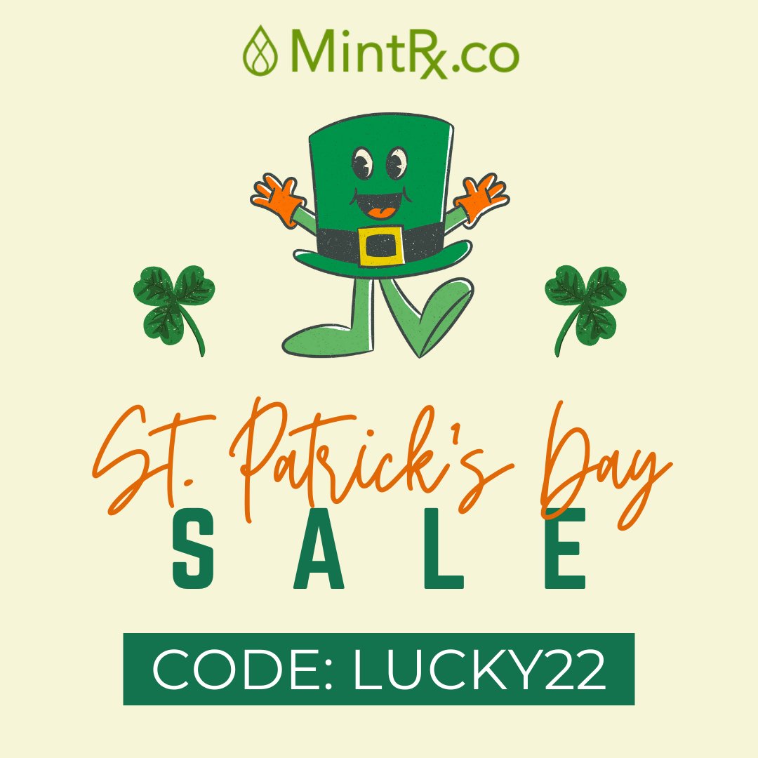 MintRxHealth's tweet photo. Save some GREEN during the #MintRx Shamrock Sale.
Shop the sale through 3/18 and save 25% on your entire purchase including top items like skincare, ED medications, women's libido kits, prescription medications and more!
Use code LUCKY22
https://t.co/nGe9vEfOGP https://t.co/joyfYJQafF