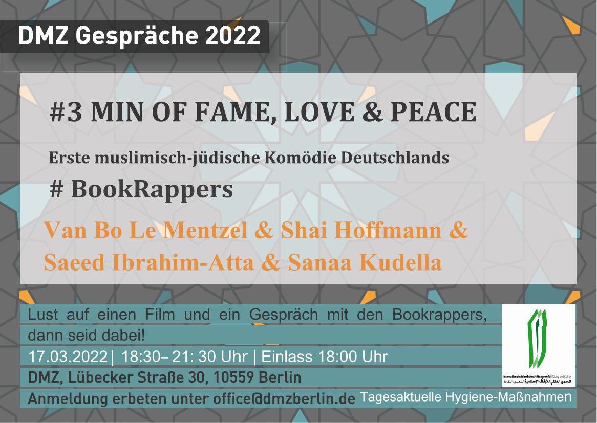 le-mentzel (@vanbolementzel) on Twitter photo #3min youtu.be/-J4s7hTnvcc via <a href="/YouTube/">YouTube</a> am Donnerstag 17. März 18:30 schauen wir uns im <a href="/DMZBerlin/">DMZ Berlin</a> eine jüdisch-muslimische Komödie an: 3 Minutes Of Fame Love and Peace. Jetzt tickets sichern: office@dmzberlin.de #3min youtu.be/-J4s7hTnvcc via <a href="/YouTube/">YouTube</a> am Donnerstag 17. März 18:30 schauen wir uns im <a href="/DMZBerlin/">DMZ Berlin</a> eine jüdisch-muslimische Komödie an: 3 Minutes Of Fame Love and Peace. Jetzt tickets sichern: office@dmzberlin.de