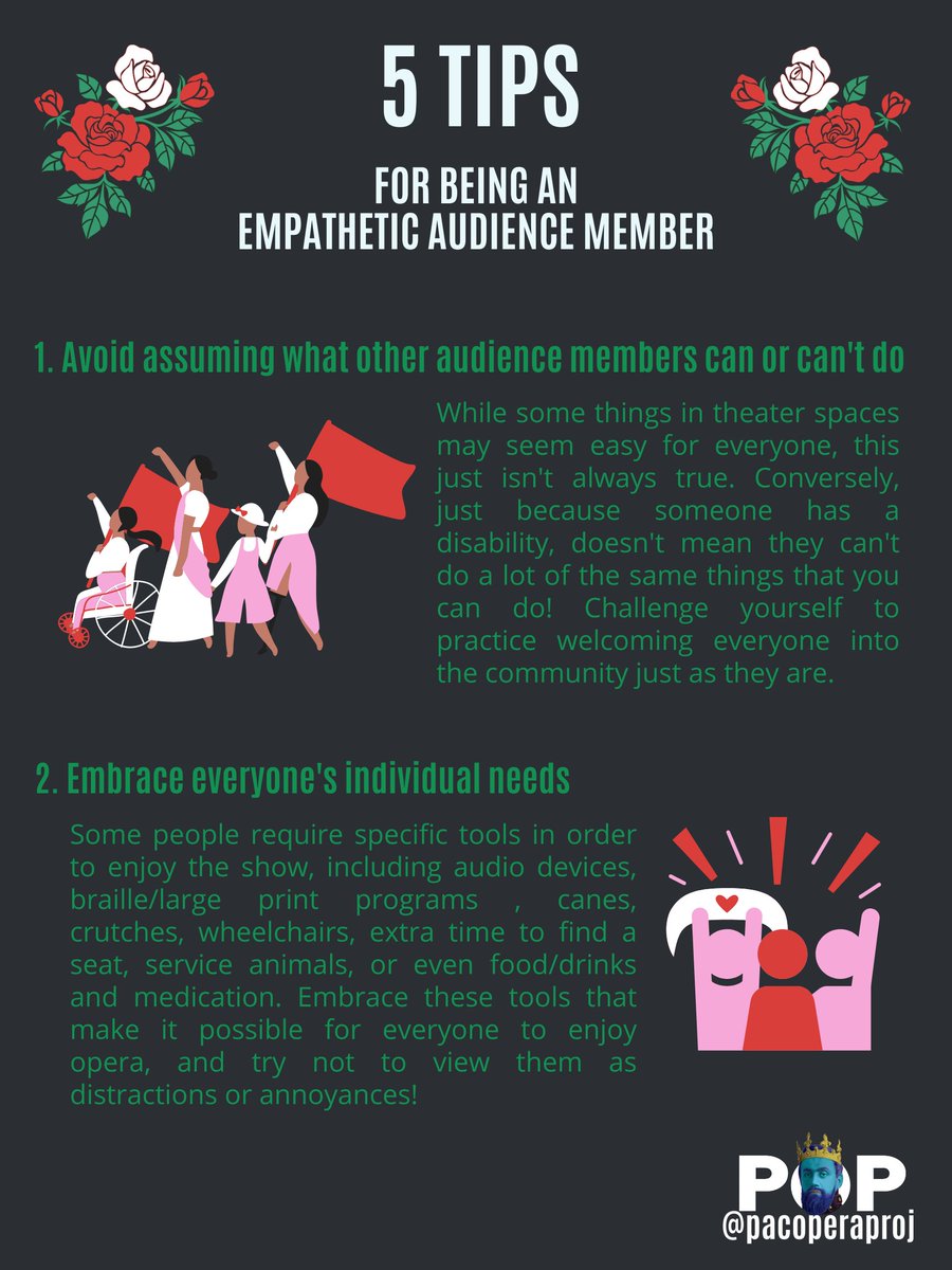 PacOperaProj's tweet photo. POP is an equitable opera company that welcomes all audience members, regardless of ability. With Iolanta premiering this weekend, here's some ways that you can be a disability ally in the live-theater space. #musicalmonday #POPtaughtmethat #disabilityarts #disablethelabel https://t.co/6ECdWlBuMT