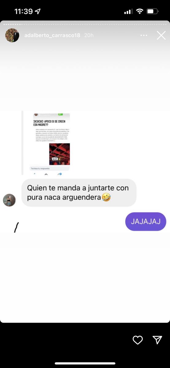 xxxxx01505618's tweet photo. y aún así después de lo que hizo, trata de ofender a las victimas llamandolas “nacas” o “cagasonas” subiendo todo a instagram, por favor… https://t.co/ZtctiqH12r