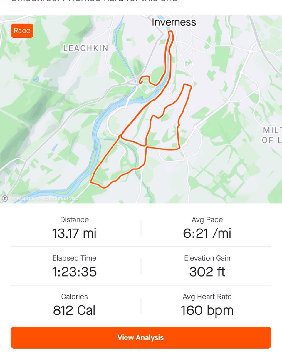 Attwood7Sarah's tweet photo. Had an amazing day yesterday at #invernesshalfmarathon , so delighted to come away with a new PB. Thankyou too all the wonderful marshals that did a fantastic job #halfmarathonpb #voomnutrition #doyourbestbetter #voominpowerup #thisgirlcan #loverunning https://t.co/u0JgimX4Bu
