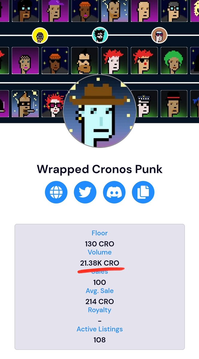 Shadow_Syndic8's tweet photo. Probably nothing...
Can't wait to have more volume than the unwrapped Punks.
When do you think it'll be? 🤔
#crofam #cronospunk #CRO #notdead https://t.co/cgVXM8pA5J