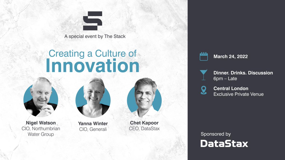 patcho2005's tweet image. The ability to innovate has never been more important—for digital leaders and the teams around them. DataStax is proud to sponsor a special event by The Stack: Creating a culture of innovation. dtsx.io/37tuzdY @Yanna
