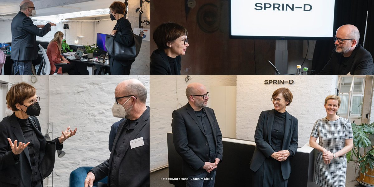 bmftr_bund's tweet photo. BM @starkwatzinger hat Maßnahmen zur Weiterentwicklung der @SPRIND in Leipzig vorgestellt. „Wir wollen die SPRIND auf die nächste Stufe heben, um sie noch besser für die Zukunft aufzustellen,“ sagte sie im Gespräch mit Geschäftsführer @rafbuff. https://t.co/X1xL3aDEpb