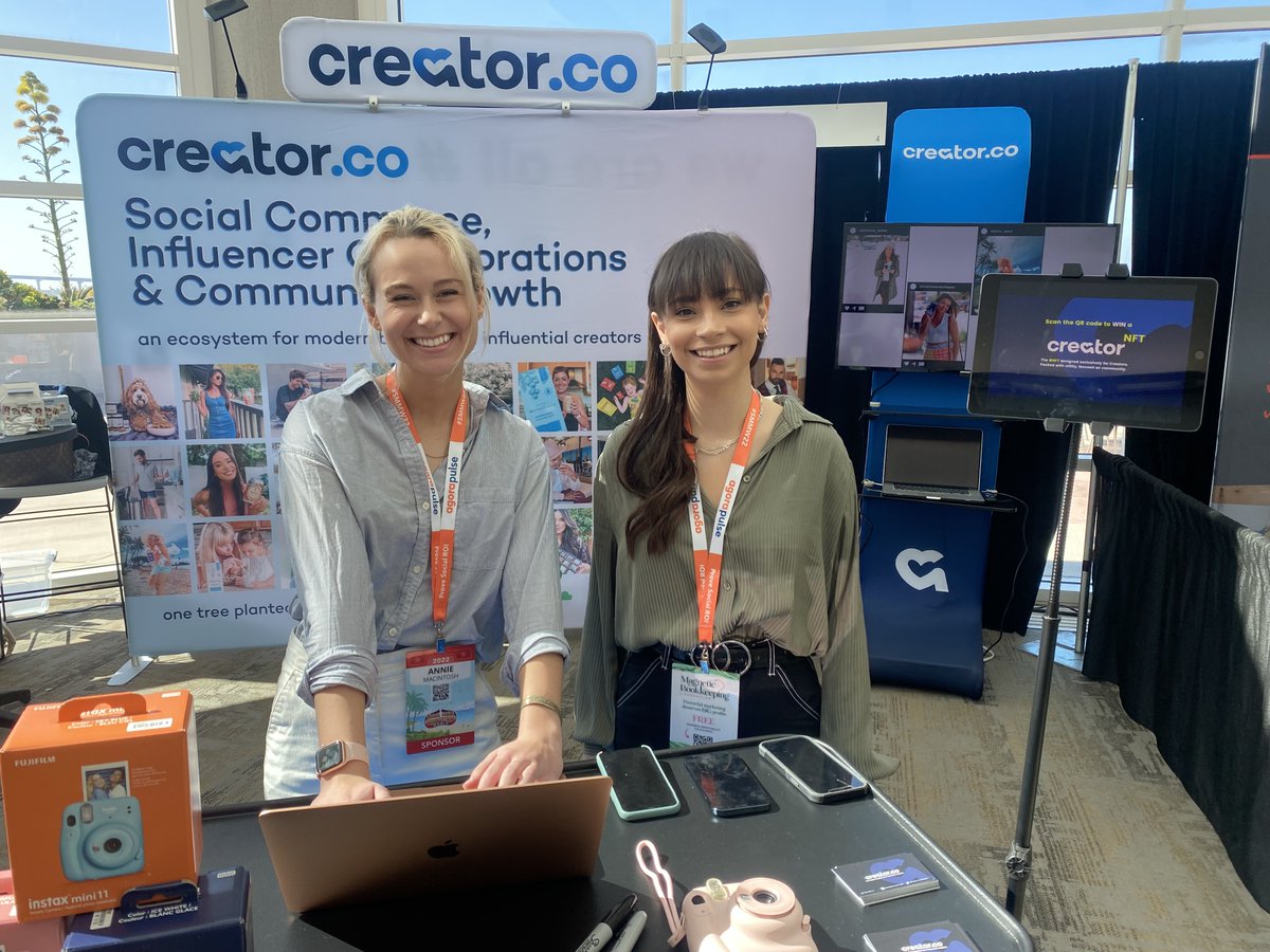 creatorco_ceo's tweet photo. We are so excited to be at #SMMW22 hosted by @SMExaminer. Make sure to stop by our booth and take a pic for a chance to win a polaroid! #influencermarketing #creatorco https://t.co/f77XmhN3O6