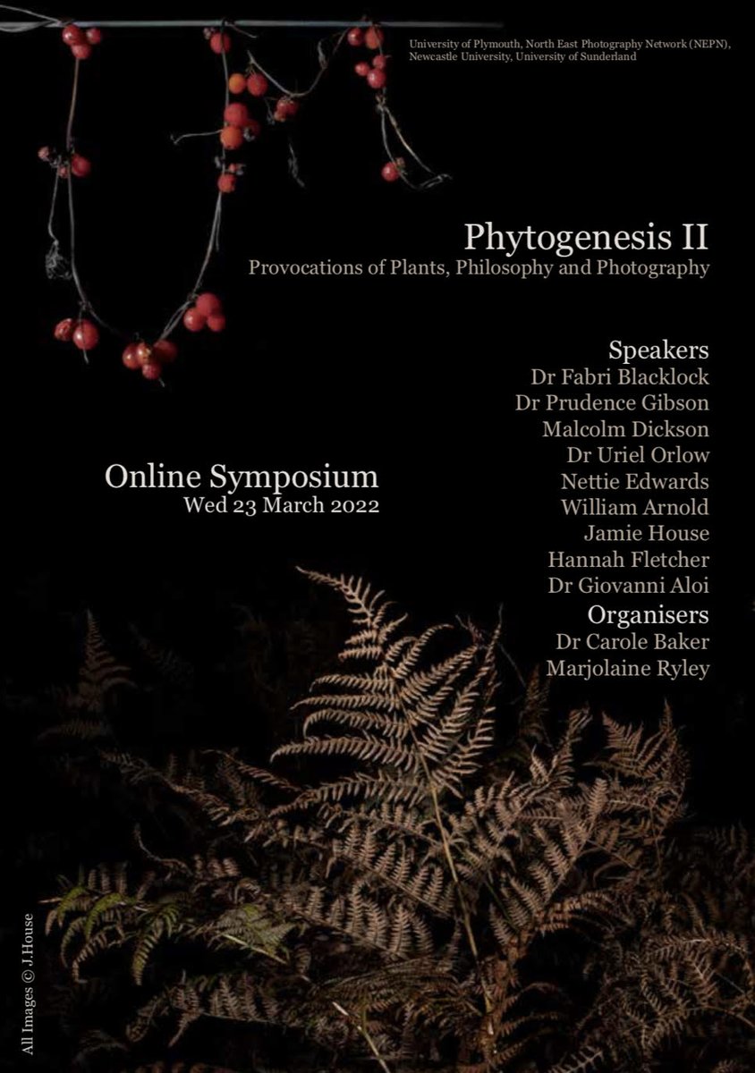 We're excited to share with you Phytogenesis II, an online symposium on vegetal life from @aloiarttalk and <a href="/plymuni/">University of Plymouth</a>. 

Registration and more info here: plymouth.ac.uk/whats-on/phyto…