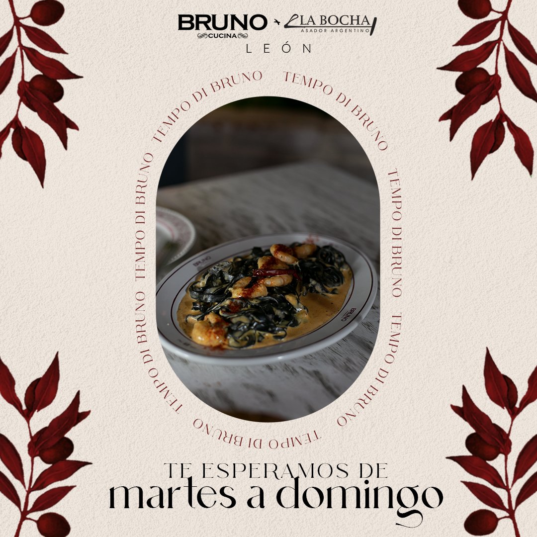 BrunoBochaLeon's tweet photo. Visítanos de martes a domingo.

#BrunoBochaLeón 
#TempoDiBruno 
#RompiendoParadigmas 
#YoSoyBruno 
#QuédateConBruno https://t.co/olvw2UfT1K