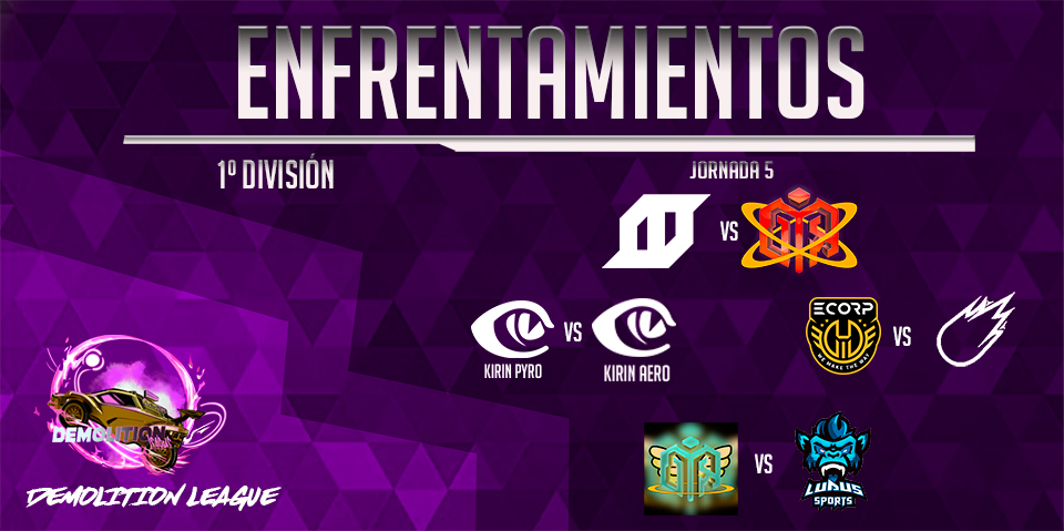ESP_Demolition's tweet photo. Os dejamos los enfrentamientos de esta 5.jornada.
No nos ha dado tiempo a modificar la imagen pero en este caso, Axon eSports descansara esta jornada.
Mucha suerte a todos! https://t.co/bsvId24Ms4