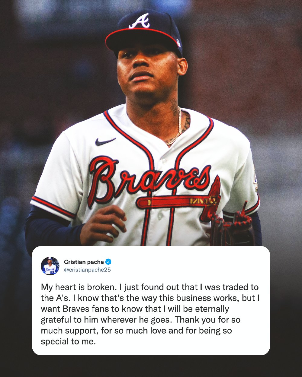 FOX Sports: MLB on X: Cristian Pache's response to being traded