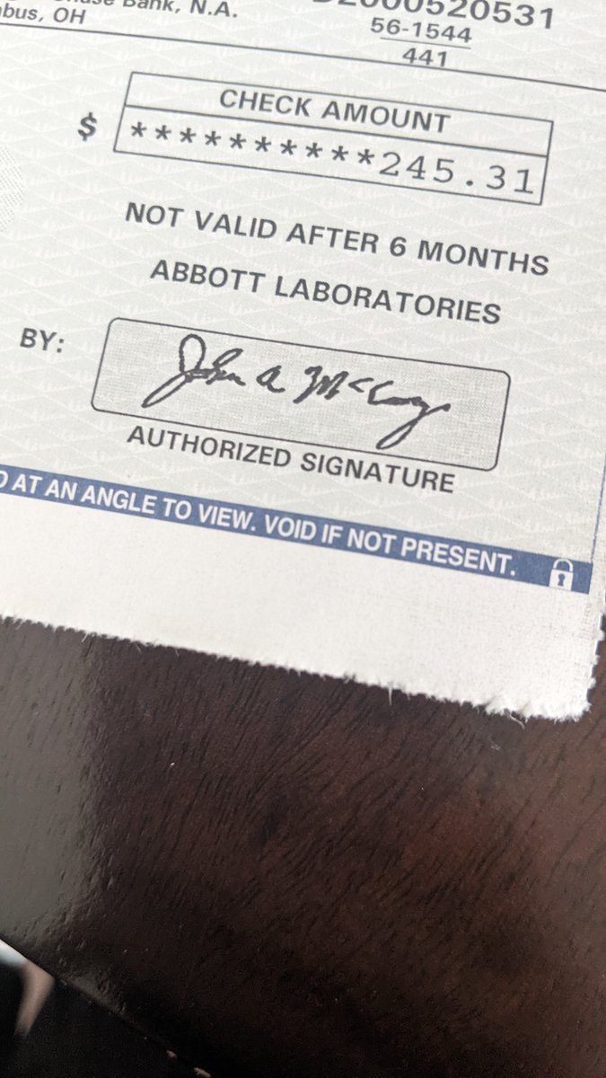 MeganCarolan's tweet photo. When @AbbottNews issued massive #FormulaRecall, we were told we could send back to them for reimbursement. No receipts needed.
They didn't tell us how much we would receive.
Just got a check for $245.31 for TEN CANS of formula that cost my family $309.95. WHAT. https://t.co/ShrK6BkVkY