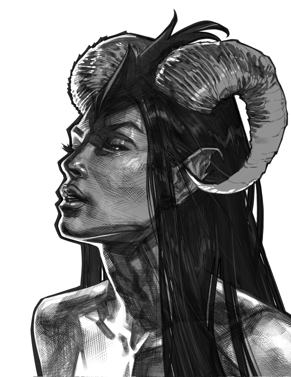 VictorRyan95's tweet photo. Succubus portrait. #portrait #illustration #procreateart https://t.co/iwJ0Av3L4b