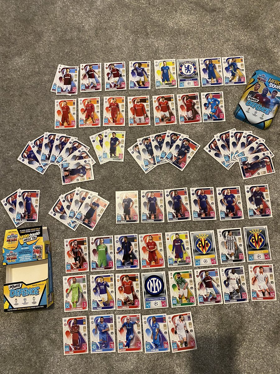 phil_ashford's tweet photo. @Topps @ToppsMatchAttax Can you please circle the 3x Exclusive Lim Ed and 1x Hero Squad in this pack? 32 PSG cards? 21 Duplicates?  £12.99?! Must be an error? Pls advise. #unhappychild https://t.co/wXPdl7jJMW
