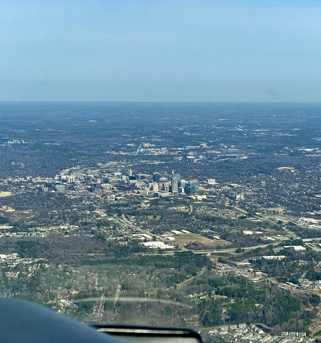 AstroKatie's tweet photo. Hey there Raleigh! 👋🏼 #FlyingPics https://t.co/1c23f2plNw