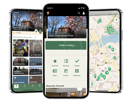 bostonNHP's tweet photo. Coming to #OAH2022? Download the @NatlParkService app and "take a Ranger" with you as you tour the Freedom Trail and Black Heritage Trail! Both audio tours are free!

Prefer a map instead? Stop by Faneuil Hall to pick up paper maps and Junior Ranger Books! #FindYourPark https://t.co/uD6iNhoXOW