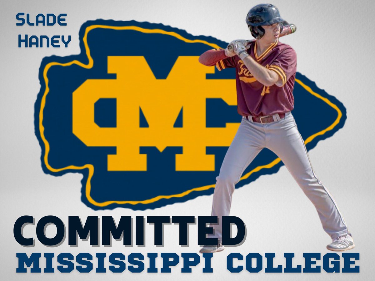 Slade_haney's tweet photo. I’m super blessed and excited to announce my commitment to further my baseball and academic career at Mississippi College! I want to thank God, my family, friends, coaches, and teammates who have helped me along the way. Go Choctaws! @Poshjerez1 @cargill3634 @GoChoctaws_BB https://t.co/0p97Ajv3Cl