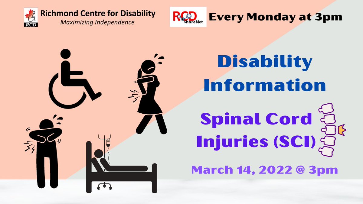 Today Monday at 3PM #RCDShareNet #rcdonyt will talk about #SpinalCordInjury. After sharing the #disabilityinformation there will be an interview with someone with lived experience.
youtube.com/c/rcd2020
