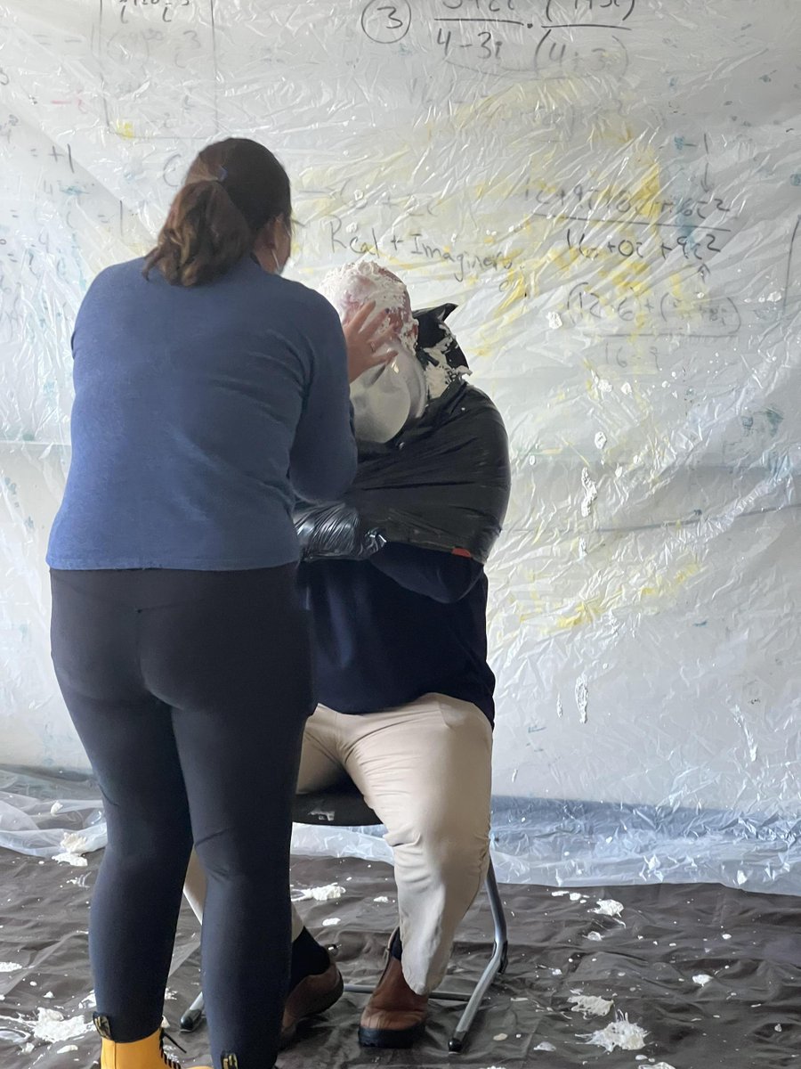 GreelyPrincipal's tweet photo. Pi Day - Pie in the face.  Mr. Hand and Mr. Gray taking one for the team! https://t.co/3kEZPSS3cS https://t.co/h6PVgEZv9y