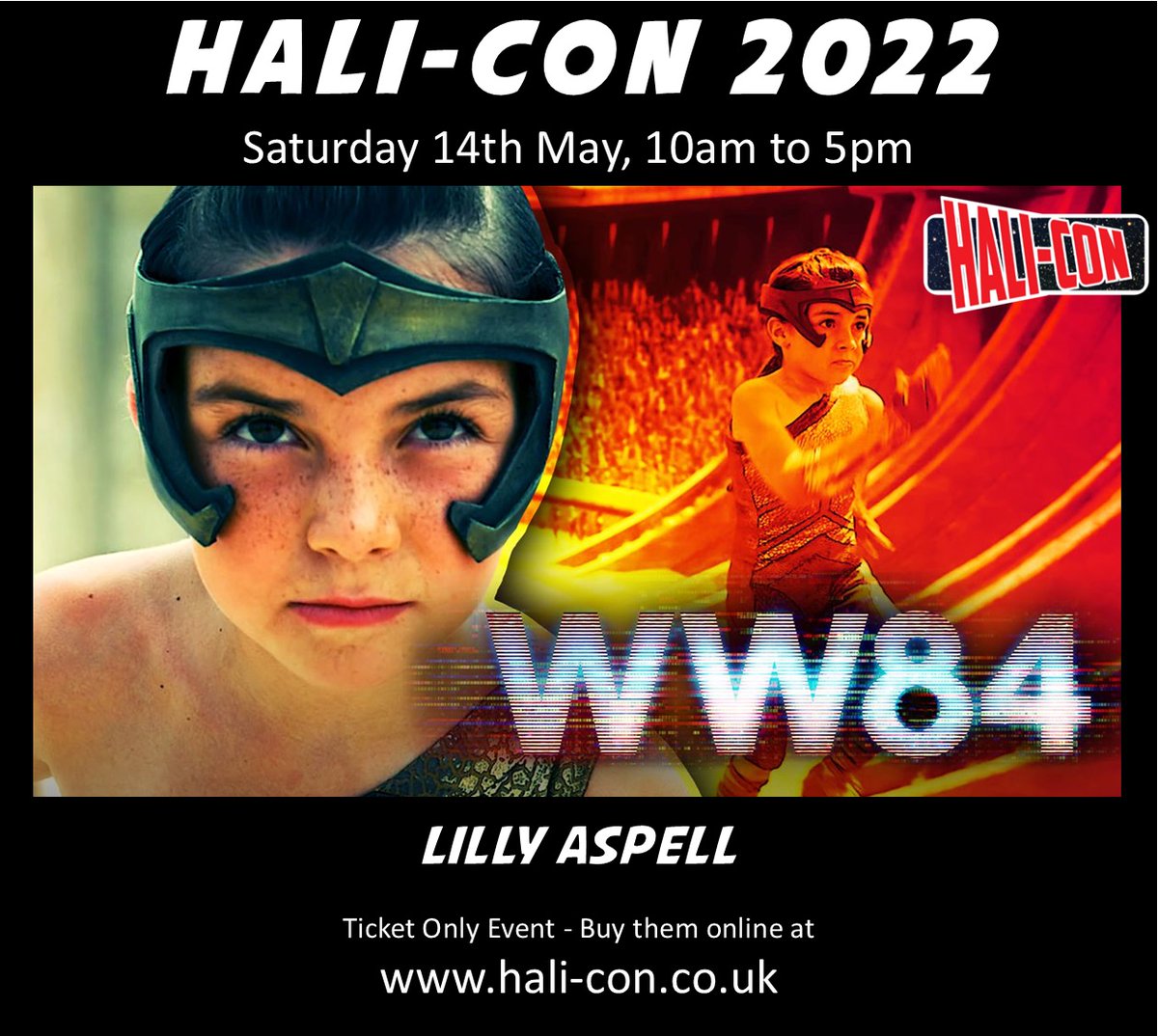 HaliCon_UK's tweet photo. #WW84 fans… Please welcome, Young #wonderwoman herself, Lilly Aspell to the line up at #HaliConThisIsTheWay #ComicCon #Halifax https://t.co/QQanaShOpi