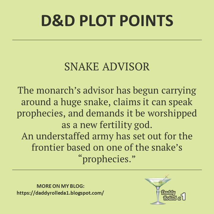 DaddyRolleda1's tweet photo. Today's TTRPG plot point is inspired by Alexander of Abonoteichus, a charlatan &amp; false prophet in Roman Asia Minor. His snake cult became enormously influential, but many claimed the snake was just a hand puppet. How would you use this?
#dnd #ttrpg #WorldBuilding #plotideas https://t.co/bOD1ODMtES