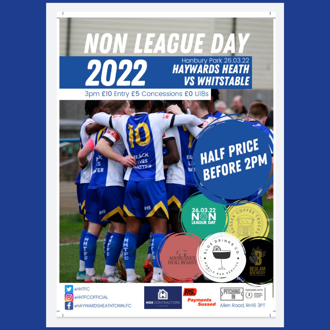 SloeDrinksCo's tweet photo. Join @sloedrinksco at Haywards Heath Town FC @hhtcofficial on Saturday 26th March for their Non League Day. A fabulous community day for all the family. 
#football #communityevent #haywardsheath #haywardsheathfc #nonleagueday #mobilebar #ginbar #cocktailbar #cocktials #sussexgin https://t.co/fKOhuMLh6I