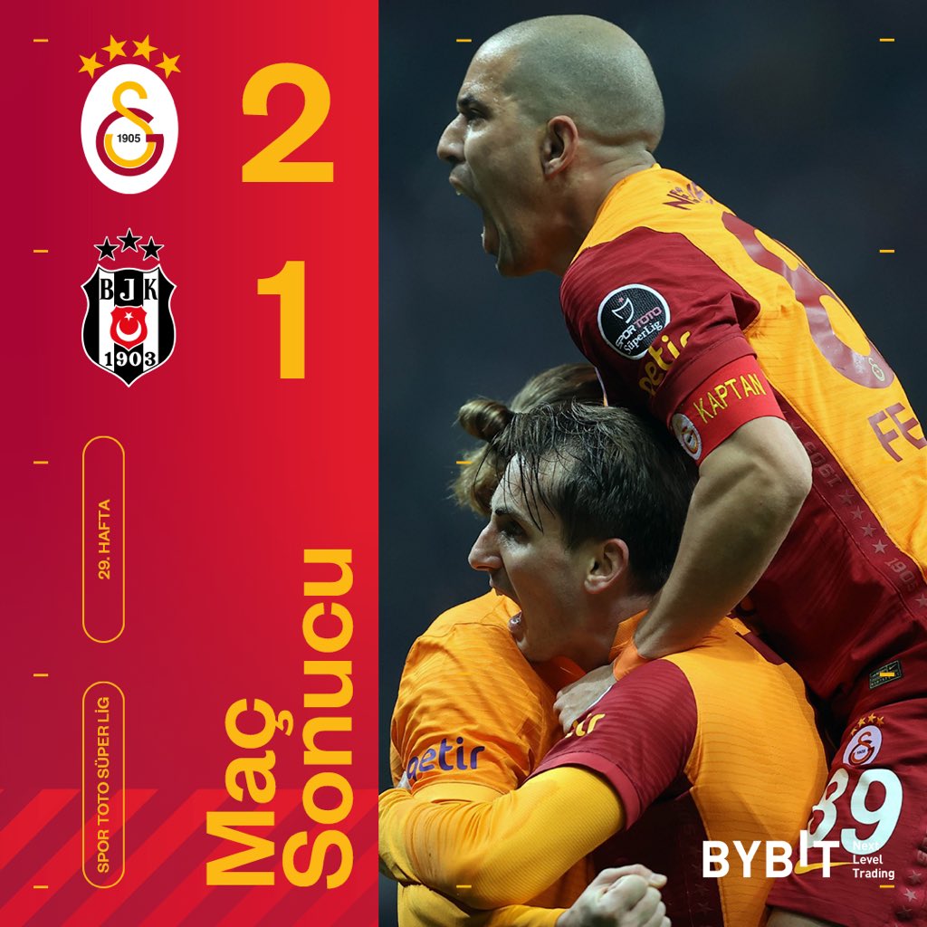 Galatasaray SK on X: Maç sonucu: Galatasaray 2-1 Beşiktaş 👏💪 #GSvBJK  @BybitTurkiye  / X