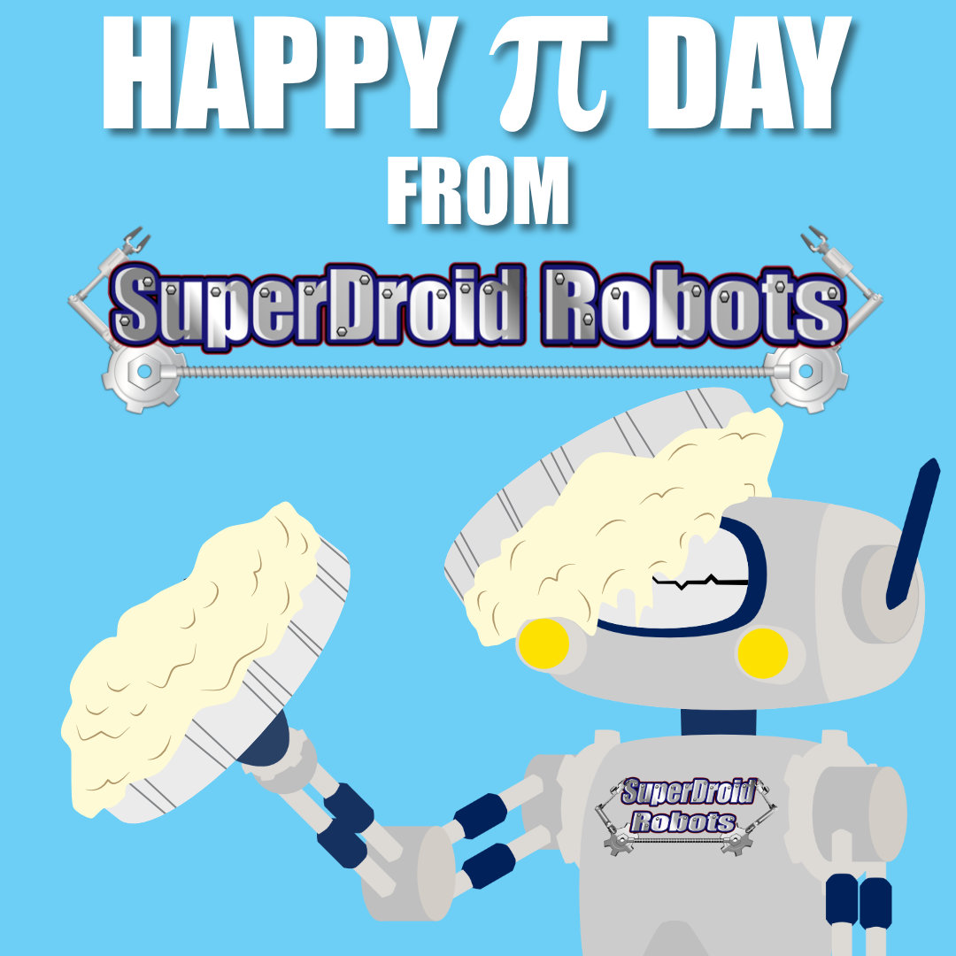SDRobots's tweet photo. Don't forget to celebrate #PiDay today! #NationalPiDay is a great time to be #nerdy have a laugh! Go eat some #pie, everyone here at #superdroidrobots will be!
Don't forget to check out our robots over at https://t.co/3XUrGLbDrV https://t.co/jSoqt95Z3g