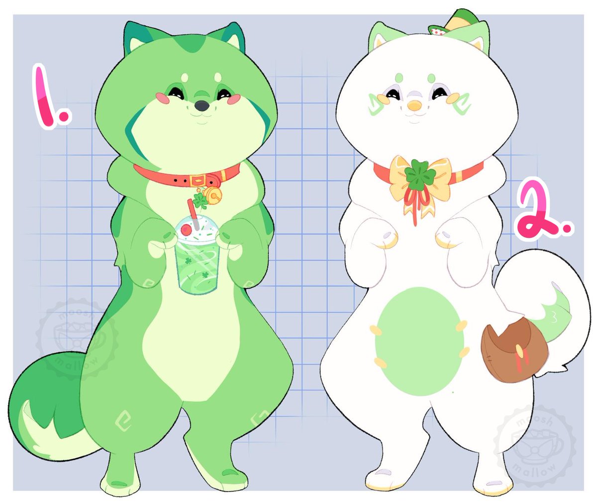 Puggy Pup Adopts *Milkshake Edition*
☘️🍪🥛 🍦

Eeee! I wonder what ones I should do next! 
(More info / pricing in the thread below)