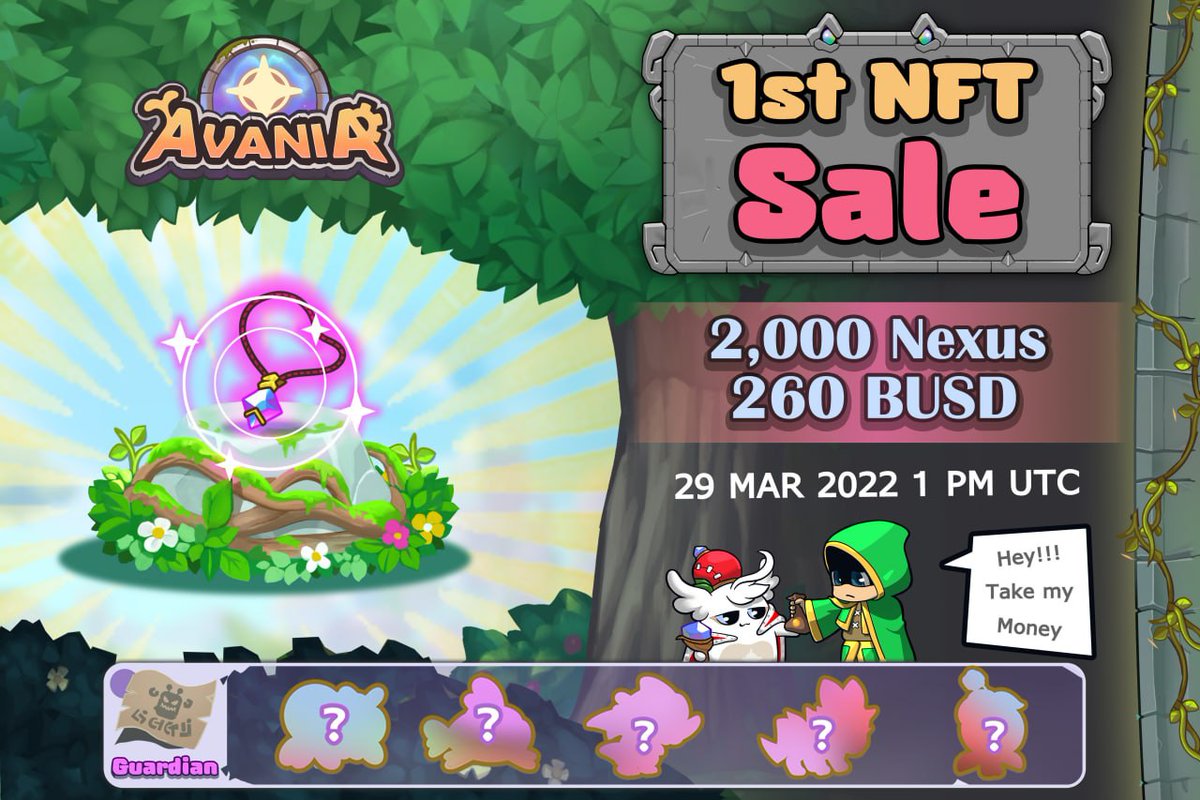 avania_nft's tweet photo. 1st NFT Sale Announcement📢

Get your Nexus now, Aethers. The 1st NFT Sale of Avania with 2000 Nexus for 260BUSD The first 5 mins of our NFT sale we will open for our whitelist holders only.

❗️1st NFT sale March 29th 1PM (UTC) 🎉

📍More details: https://t.co/SnL7CW4hfa https://t.co/mxqa1LxxAu