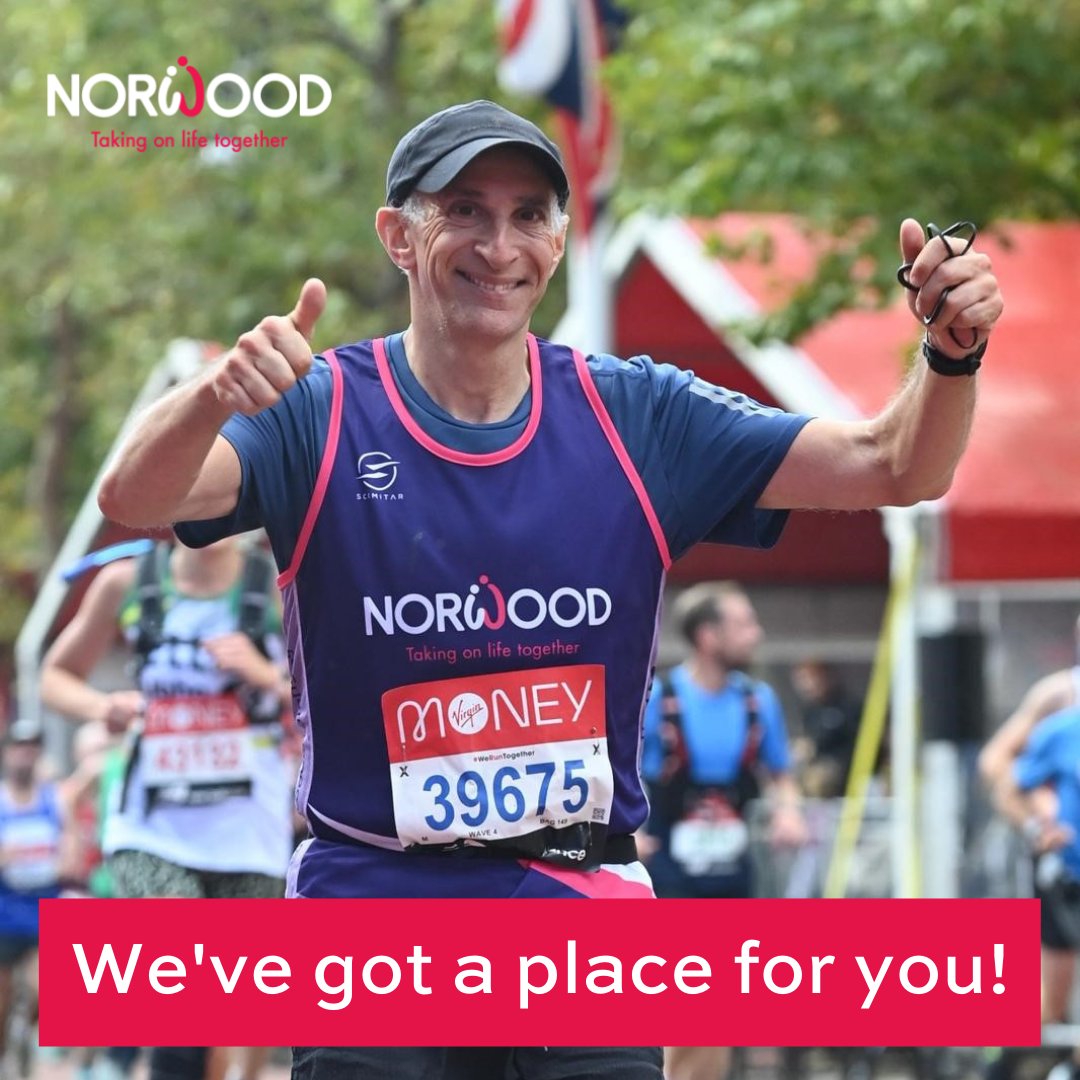 🏃 // Did you miss out in the <a href="/LondonMarathon/">TCS London Marathon</a> ballot? You can secure your place with #TeamNorwood!

We have limited spaces available so sign up now: norwood.org.uk/pages/challeng…

<a href="/UKRunChat/">UKRunChat</a> #UKRunChat #LondonMarathon