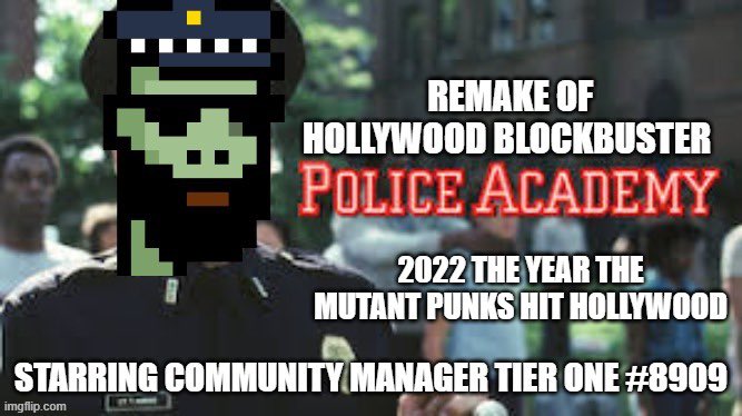 8BallPirate's tweet photo. OMG Its happening @MutantPunksNFT are about to hit Hollywood with their own Community Manager Tier One in the lead roll with Ape Zombie #8909 Join our awesome community
https://t.co/SQ6W5BlXwa #NFTs #NFTCommunity #NFT #MutantPunksNFT #MutantCoin https://t.co/qYV76HCVpi