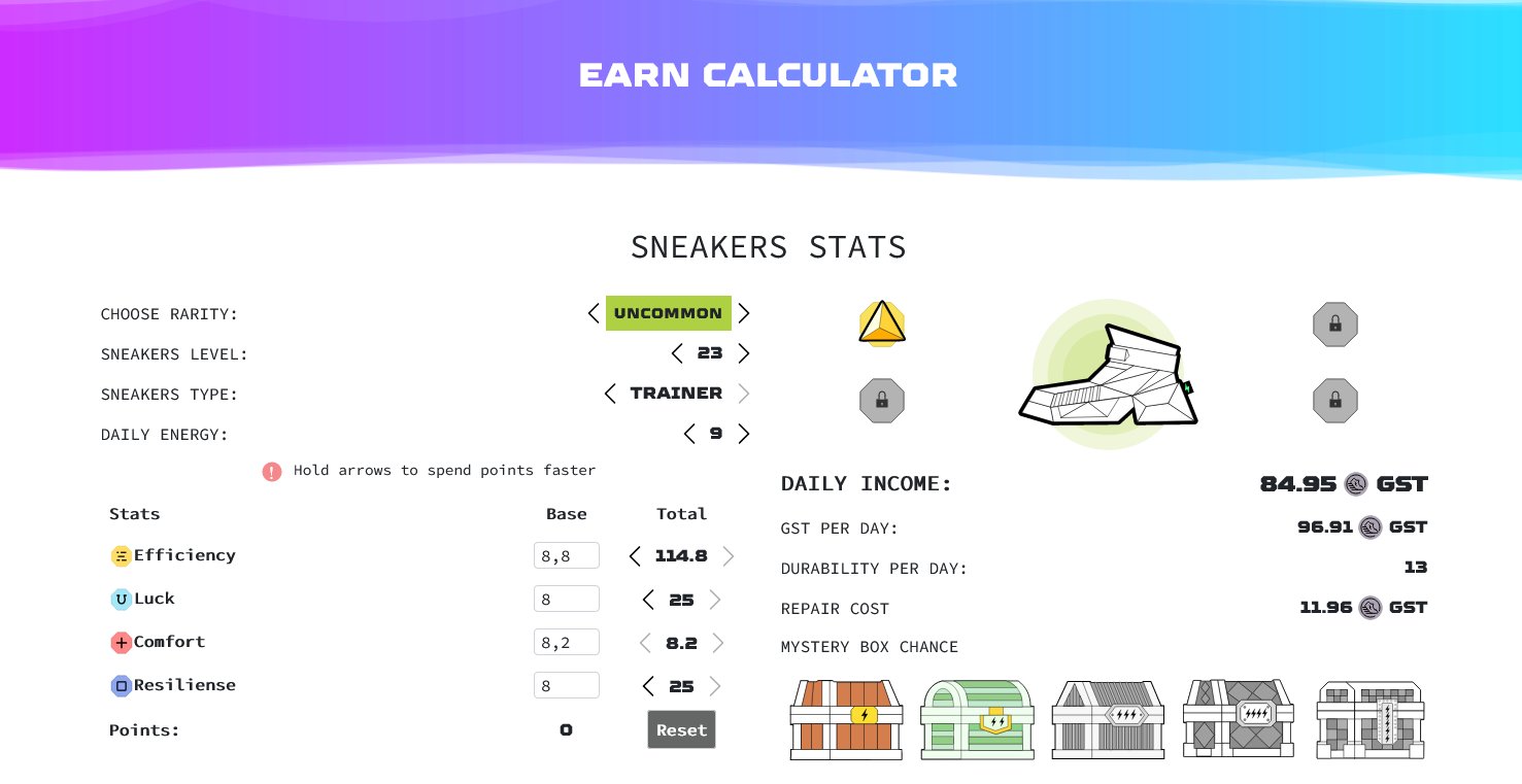 Ryu on X: Just discovered this earning calculator made by