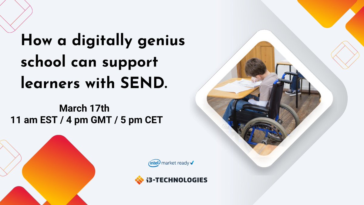 ICTEvangelist's tweet photo. Looking for support with #SEND and how #edtech can help? Join me on Thursday for for EP5 of #DigitallyGeniusSchool exploring just that with @TH_PatrickM @rondelle10_b @islaflood and host, @wsoeldner!
π Set your reminder here: https://t.co/po2XX9Qrmf https://t.co/aE3PRNsHnw