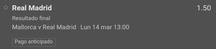 IngTips's tweet photo. 💢Pick del Dia💢
Victoria Real Madrid
Mallorca VS Real Madrid
Cuota 1.5
Stake 5

Cruz azul deberia sacar ventaja en este partido.

#parley #picks #Apuestas #apuestasdeportivas #caliente https://t.co/3yBlZwx0E0