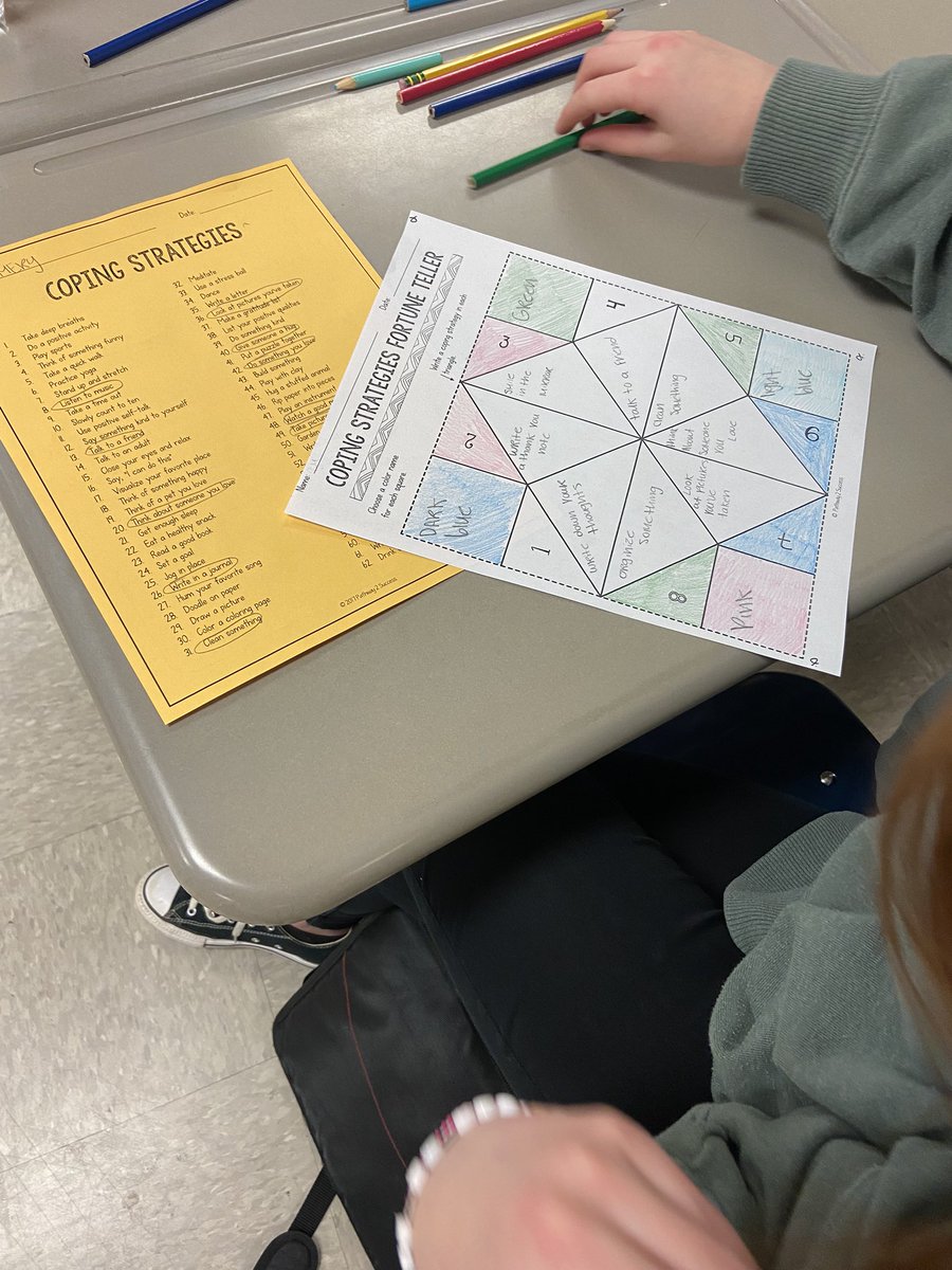 Working on coping strategies todays. One of my favorite activities.