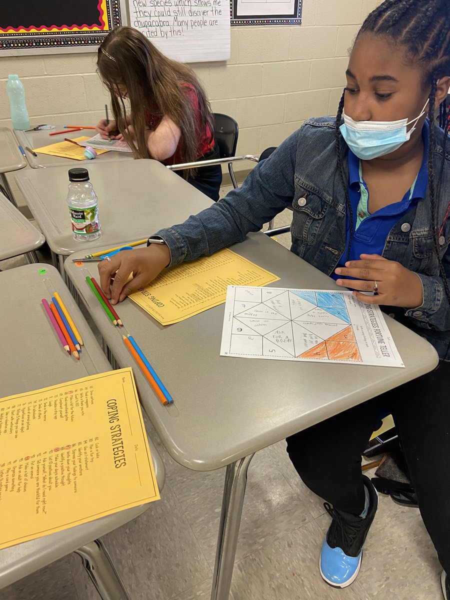 DMScounselor1's tweet photo. Working on coping strategies todays. One of my favorite activities. https://t.co/P8bwvErmfu