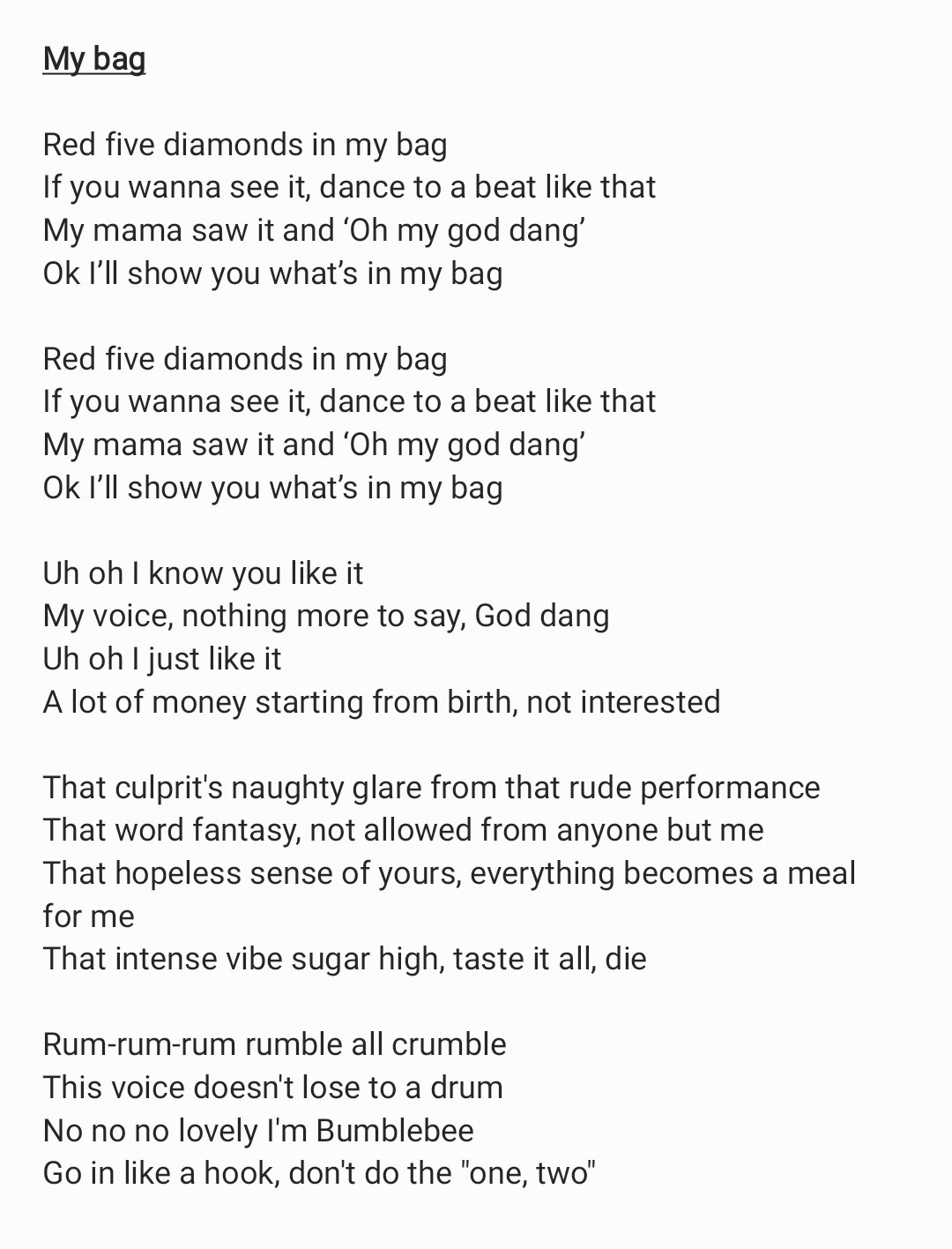 G I-DLE SONG Lyrics