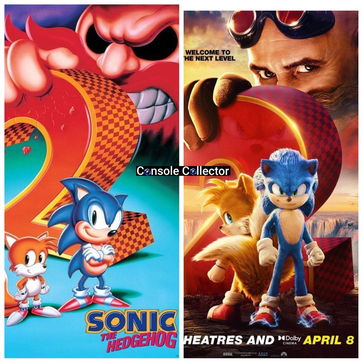 ConsoleCollect1's tweet photo. They Did a throwback to the Sonic 2 cover with the new movie poster! https://t.co/Zp7MMv4jqo