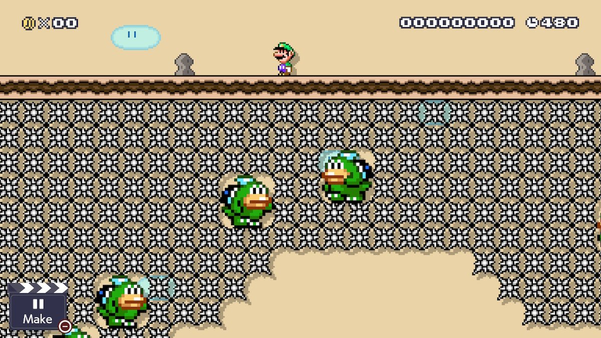 CodaCalypso's tweet photo. Spikes trapped in spike traps #SuperMarioMaker2 #NintendoSwitch https://t.co/9KosbOLO6K
