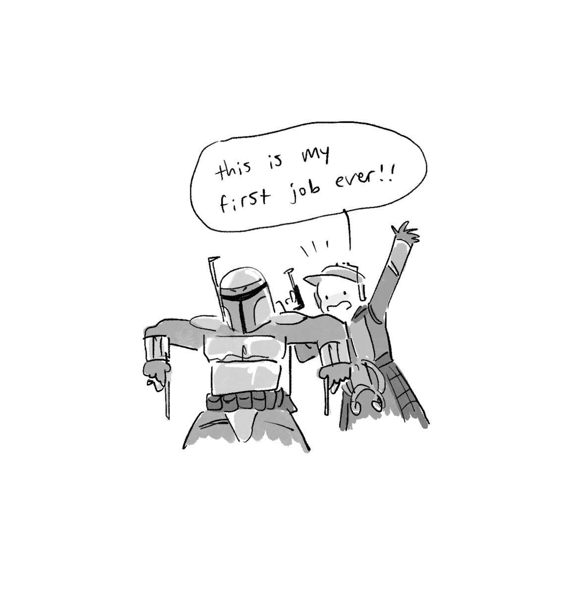 Zam/Jango doodles inspired by Star Wars: Bounty Hunter 