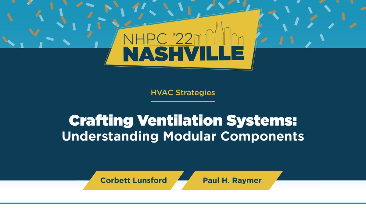 #NHPC22 session highlight in the HVAC Strategies track 📚
This session features speakers from @homediagnosistv and
<a href="/HeyokaSolutions/">HeyokaSolutions</a>. You'll learn how to break down complex homes and ventilation designs into simple solutions.
Learn more: cdmcd.co/93MgWy
