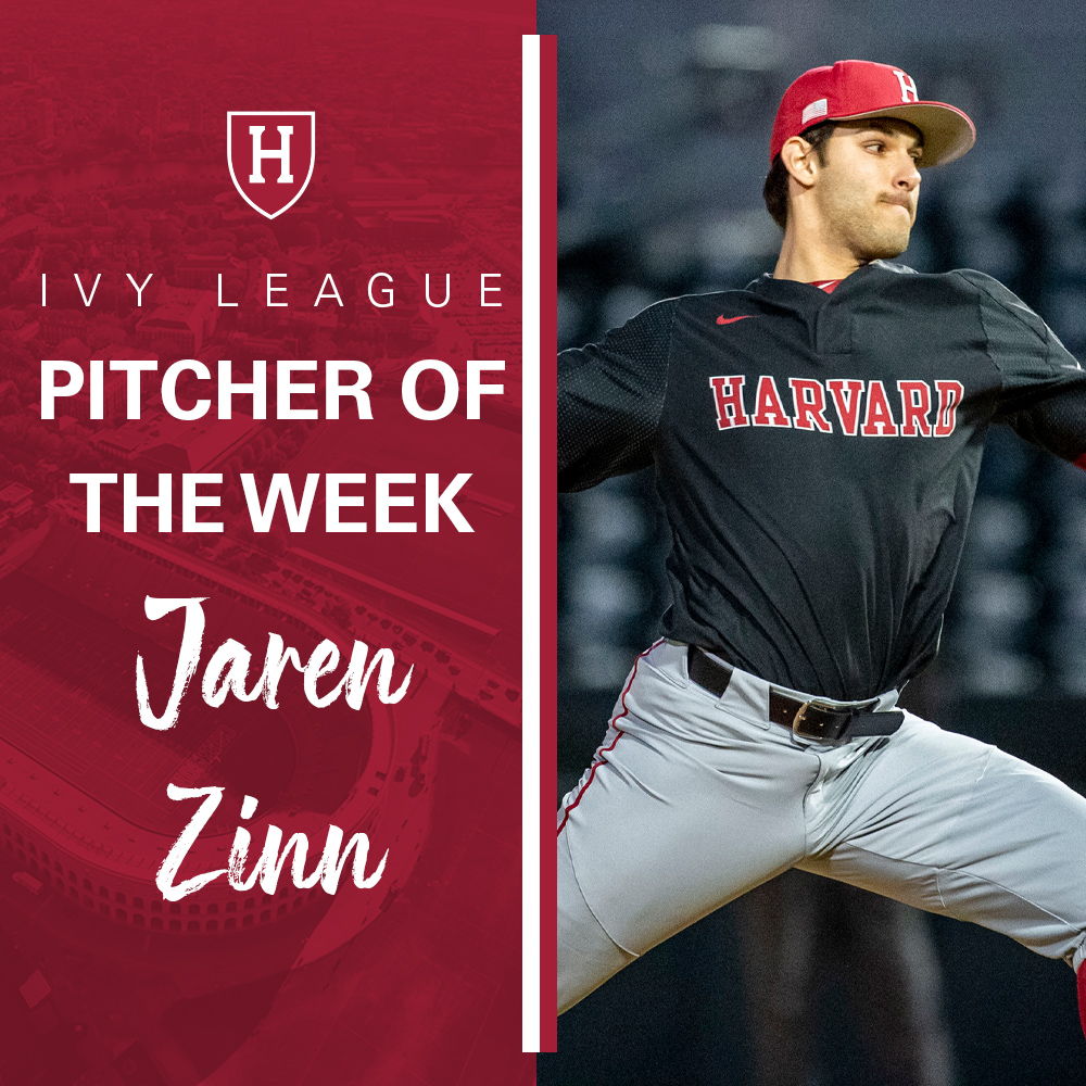 HarvardBaseball's tweet photo. 👏 Congrats to the Crimson's @IvyLeague weekly award winners!

➡️ Chris Snopek: Ivy Rookie of the Week

➡️ Jaren Zinn: Ivy Pitcher of the Week

📰: https://t.co/Rk8YiHYaIq

#GoCrimson #OneCrimson https://t.co/5X0xi6JMQH