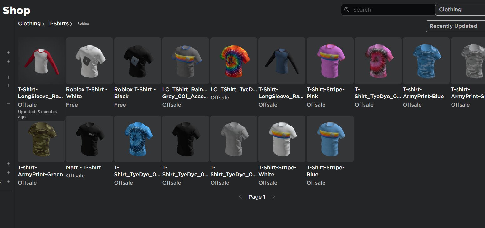 Roblox Avatar T Shirts 