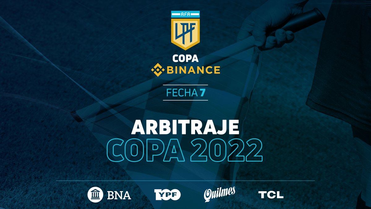 LigaAFA's tweet photo. #Arbitraje | Se realizaron las designaciones de #Árbitros para la #Fecha7 de la #CopaBinance 🏆 Conocé aquí a los jueces y asistentes de cada encuentro 👉🏼 https://t.co/ahkRYRzXHj https://t.co/zfE0NI4ju9