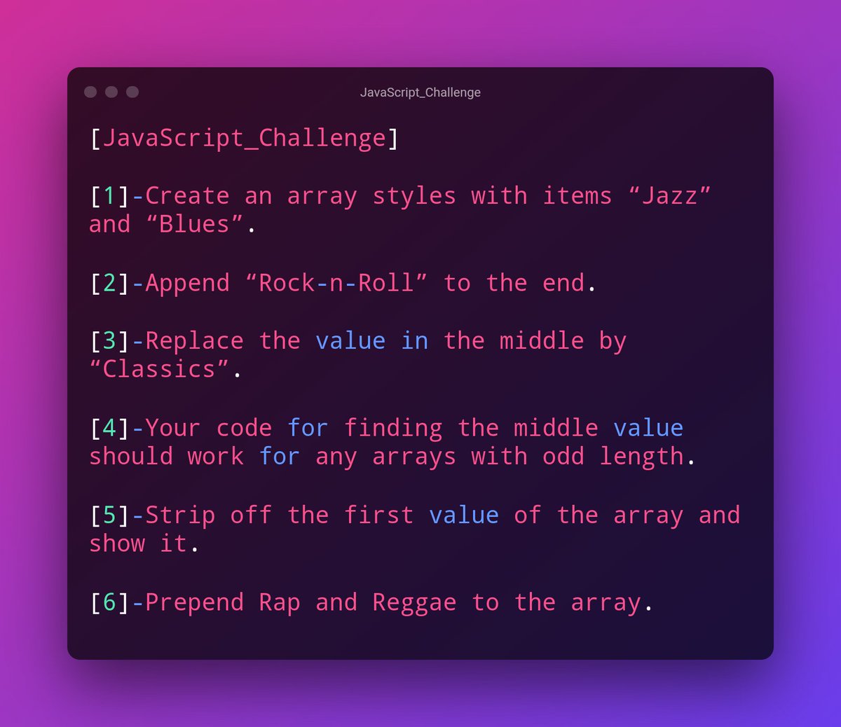 plague_code's tweet image. [JavaScript_Challenge]

#coding #100DaysOfCode #100daysofcodechallenge #javascript #dev