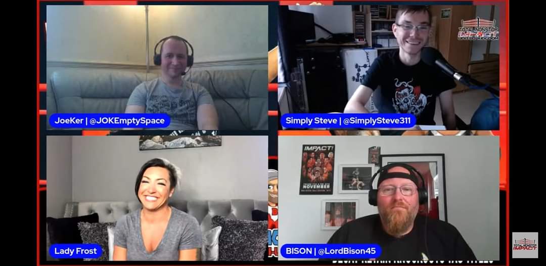 _JOKEmptySpace's tweet photo. Happy Birthday to the 2nd guest interviewee, on #TotalNonstopIMPACT #TNIUK #IMPACTED the #ICECOLDKNOCKOUT & soon to be new Reinas del Reignas &/or ROH Womenβs World Champion after she beats Gisele Shaw & Deonna Purrazzo this week. The coolest guest we'll ever have @RealLadyFrost https://t.co/Y30GMAFoET