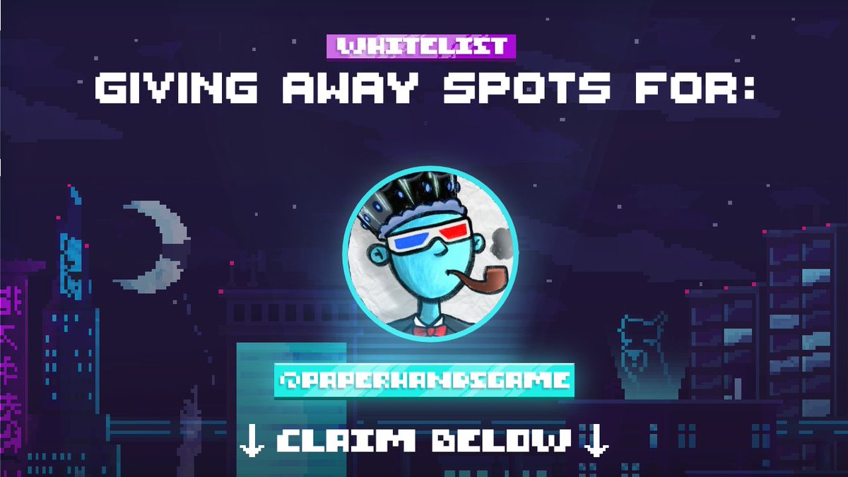 The world's FIRST Paint-2-Earn NFT game!🎨

Giving away 5 WL spots for <a href="/PaperHandsGame/">PaperHands</a>!

To enter:
1⃣Follow <a href="/Llamaverse_/">Llamaverse</a> &amp; <a href="/PaperHandsGame/">PaperHands</a> 
2⃣Tag Your Friends (more tags = more entries)
3⃣Like &amp; RT this post

Good luck everyone!