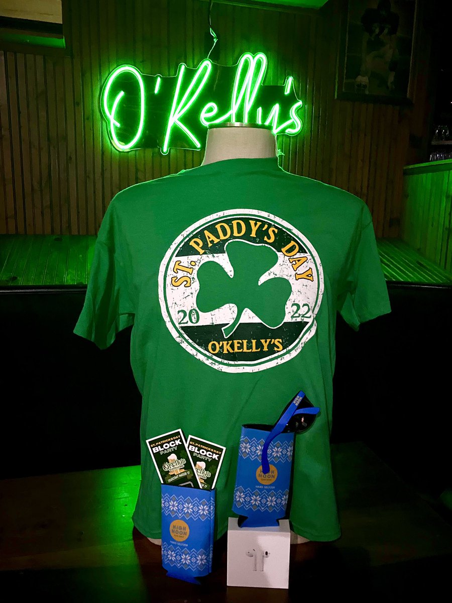 Okellysmtp's tweet photo. Round 2️⃣ of the Barstool Best Bar Contest starts TODAY🥇

Quote this tweet &amp; hashtag #BestBarOkellys to win AirPods, @highnoonsunsips swag, St. Pat’s Block Party tickets and limited addition O’Kelly’s merch🍀

Tag @Okellysmtp and @CMUBarstool
Winners announced Wednesday🔥☝🏼 https://t.co/RHInSZOUaA