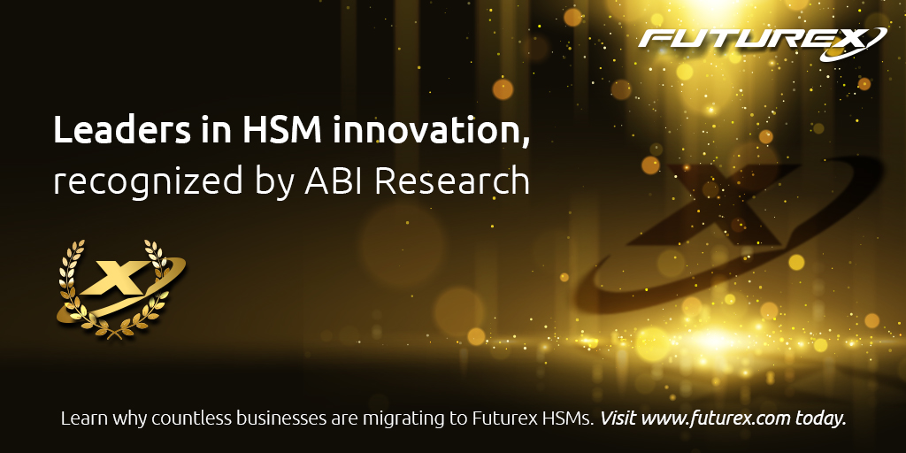 Futurex's tweet photo. We are honored to be recognized by @ABIresearch as a leader in HSM innovation! Learn more about how we continue to push the innovation envelope: https://t.co/mhKt9Tbz79
#HSM #hardwaresecuritymodules https://t.co/XXqMEkWnga