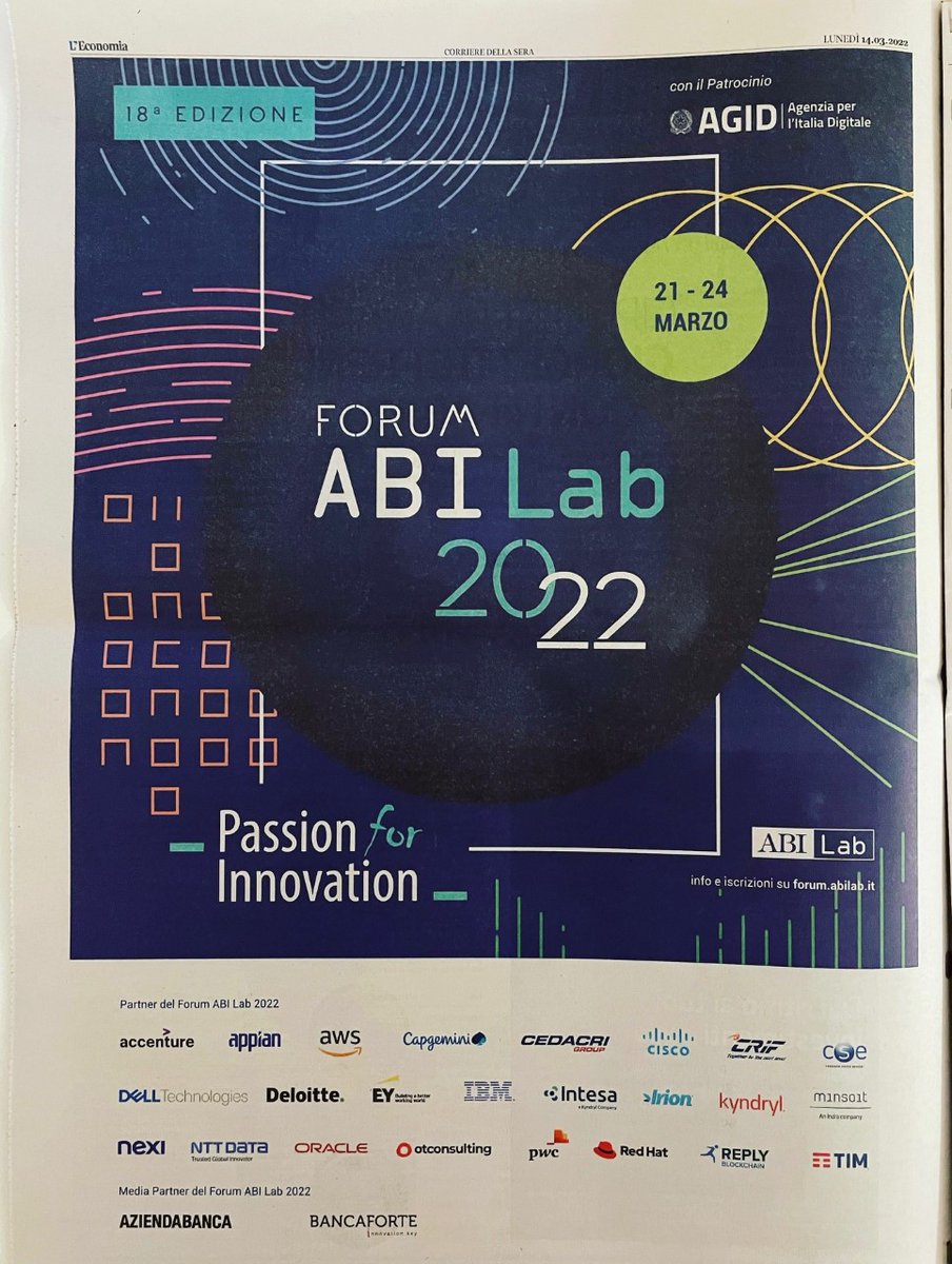 ABI_Lab's tweet photo. Grazie ai nostri innovation partner!
#ForumABILab 2022 https://t.co/eSHWNJJAEG